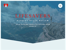Tablet Screenshot of lifesaversnursingreview.com